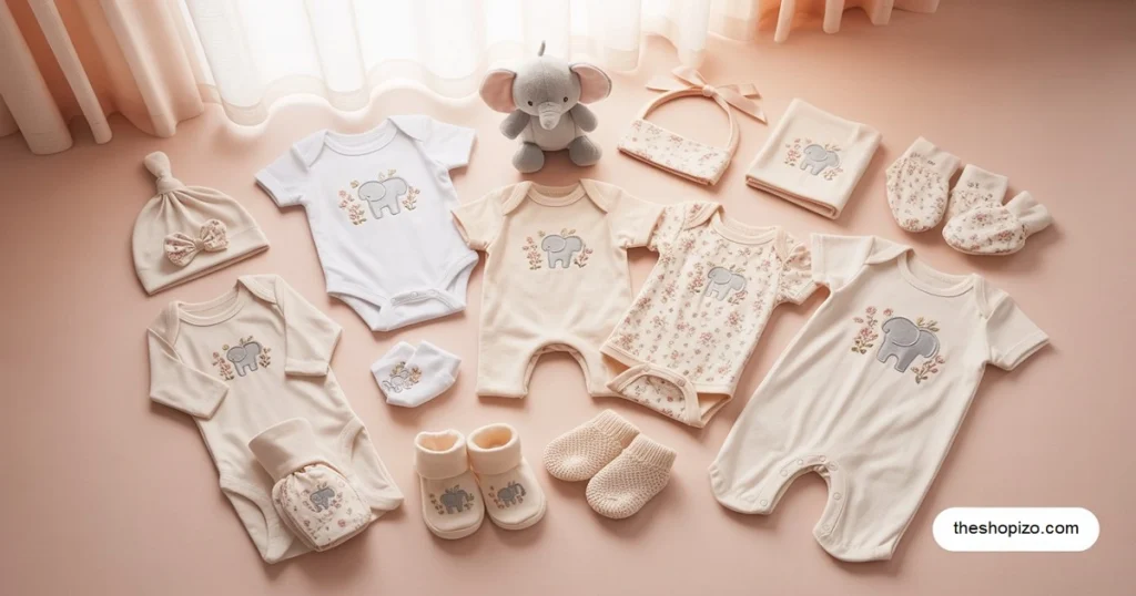 The Peanutshell Baby Layette Review: Best Gift Set 30-Piece 3 Peanutshell baby girl layette set